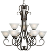 8505-9 RBZ Mid. Chandeliers-Glass Up - 693549 - Capital Lighting, Inc.
