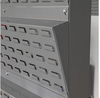 Akro-Mils Lean Panel 1000 lb Gray Powder Coated Steel 16 ga Double Sided Double Sided Louvered Floor Rack - 35 3/4 in Overall Length - 32 in Width - 75 1/8 in Height - 30654 - 30654 - R. S. Hughes Company, Inc.