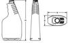 PET and HDPE Plastic Bottles -- #2202 SPRAYER OVAL-HDPE-22 oz-2202-28mm Anti-Backoff - Image