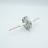 Power Feedthrough, 12,000 Volts, 180 Amps, 1 Pin, 0.25″ Copper Conductor, 2.75″ Conflat Flange - A0551-1-CF - MPF Products, INC.