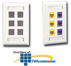 ICC 6 Port Single Gang Faceplate With Station ID - IC107S06 - TelephoneStuff.com