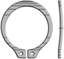 BSH - External Bowed Shaft Ring. > BSH-ZF - External Bowed Shaft Ring ~ Zinc Bright Disc Springs -- BSH-0031-ZF