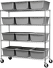 Shelving, Mobile Wire Shelving Kit, 12 Tubs -- AWS2460M34240 - Image
