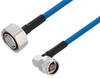Plenum 7/16 DIN Male to N Male Right Angle Low PIM Cable 24 Inch Length Using SPP-250-LLPL Coax Using Times Microwave Parts - PE3C6193-24 - Pasternack
