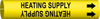 Brady Bradysnap-On B-915 Black on Yellow Plastic Snap-On Pipe Marker - 1 1/4 in Character Height - Printed Msg = HEATING SUPPLY with Right Arrow - 4071-D - 754476-41712 - R. S. Hughes Company, Inc.