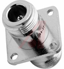 connector,rf coaxial,n in-series adapter,panel mount jack to jack,4-hole flange - 70032001 - Allied Electronics, Inc.