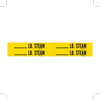 Brady B-946 Black on Yellow Vinyl Self-Adhesive Pipe Marker - 1 1/8 in Height - 3/4 in Character Height - 7 in Length - Printed Msg = _____LB. STEAM - 7309-4 - 754476-79959 - R. S. Hughes Company, Inc.