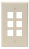 QuickPort Wallplates - 41080-6IP - Leviton Manufacturing