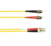 1-m, ST-LC, 50-Micron, Multimode, Plenum, Yellow Fiber Optic Cable -- FOCMP50-001M-STLC-YL - Image