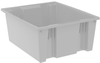 Akro-Mils 2 ft, 14.98 gal 70 lb Gray Industrial Grade Polymer Stackable Tote - 23 1/2 in Length - 19 1/2 in Width - 10 in Height - 35225 GREY -- 35225 GREY - Image