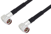 N Male Right Angle to N Male Right Angle With Times Connectors Cable 12 Inch Length Using LMR-400 Coax - PE3C0107-12 - Pasternack