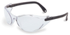 Uvex Bandido Polycarbonate Standard Safety Glasses Clear Lens - Black/Hot Red Frame - Wrap Around Frame - 603390-048364 - 603390-048364 - R. S. Hughes Company, Inc.