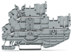 Double-deck terminal block - Through terminal block - 2020-2203 - WAGO