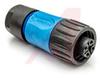 connector,plastic circ,str fem cable conn,3+gnd gold plt cont,screw term,blue - 70013155 - Allied Electronics, Inc.