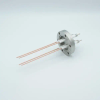 Power Feedthrough with Power Glove Connectors, 10,000 Volts, 30 Amps, 4 Pins, 0.094″ Copper Conductors, 2.75″ Conflat Flange - A2523-5-CF - MPF Products, INC.