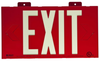Brady Bradyglo B-355 Plastic Rectangle Red Exit Sign - 15.25 in Width x 8.25 in Height - Glow in the Dark - TEXT: EXIT - 90839 - 754476-90839 - R. S. Hughes Company, Inc.