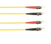 1-m, ST-ST, 50-Micron, Multimode, Plenum, Yellow Fiber Optic Cable - FOCMP50-001M-STST-YL - Visual Sound, Inc.