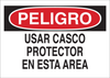 Brady B-120 Fiberglass Reinforced Polyester Rectangle White Personal Protection Equipment (PPE) Sign - 10 in Width x 14 in Height - Language Spanish - TEXT: PELIGRO - 39803 - 754476-39803 - R. S. Hughes Company, Inc.