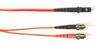 1-m, ST-MTRJ, 50-Micron, Multimode, Plenum, Red Fiber Optic Cable -- FOCMP50-001M-STMT-RD - Image