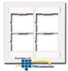 Siemon Double Gang Plastic CT Faceplate for Four Couplers -- CT8-FP-02