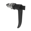 Quarter-Turn Cam Latch, Key Locking , L-Handle, Without Cam, Sealed, Zinc Alloy, Powder Coat, Black - E5-9A-735-UU3 - Southco