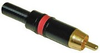 Neutrik RCA(m) w/Chuck Strain Relief,Gold Plate,Red Ring -- CA-NYS373R