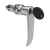 Quarter-Turn Cam Latch, Key Locking , L-Handle, Without Cam, Sealed, Zinc Alloy, Chrome Plated, Bright - E5-9A-722-UU4-13 - Southco