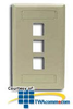 Hubbell IFP Single Gang Wall Plate - 3 Ports - IFP13 - TelephoneStuff.com