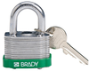 Green Key Retaining Steel Padlock - 143128 - Brady Corporation