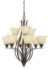Chandelier - F2053/6+3GBZ - Generation Brands