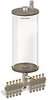 Levelux Clear View Multiple Feed Manual Lubricator, 1 gal Acrylic Reservoir, 10 Feeds, 1/4” OD Tube Outlets - B5178-128AB101W - Oil-Rite Corp.