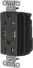 Mains Receptacle, Dual Usb, 20A, 125V, Black; Product Range Hubbell Wiring Devices - 82X5483 - Newark, An Avnet Company