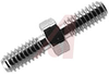 Adapter, brass m/m, 1/4 hex, 8-32 thread, 3/8 length - 70209850 - Allied Electronics, Inc.