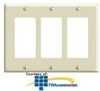 Leviton 3 Gang Decora/GFCI Wallplate (Package of 2) - 80411 - TelephoneStuff.com