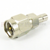 SMA Male (plug) to SMB Jack Adapter, Nickel Plated Brass Body, High Temp, 1.2 VSWR -- SM2063 - Image