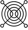 60mm Wire Form Fan Guard, Black E.D. Finish - 08147-02 - Qualtek Electronics Corp.