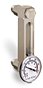 Aluminum Liquid Level Gage with Dial Thermometer, 4” Centerline, 1/4
