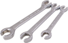 3 Pieces 6 Point Metric Chrome Flare Nut Wrench Set -- FLM3S - Image