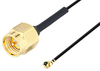 SMA Male to UMCX 2.5 Plug Cable 3 Inch Length Using 1.13mm Coax, RoHS - PE3CA1024-3 - Pasternack