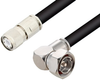 HN Male to 7/16 DIN Male Right Angle Cable 12 Inch Length Using RG217 Coax - PE3W03391-12 - Pasternack