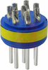connector comp,insert only,size 22,blueinsul,8 #12 solder cup pin contact - 70141389 - Allied Electronics, Inc.