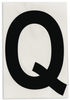 Brady Toughstripe B-514 Black Indoor Polyester Letter Label - 6 in Width - 8 in Height - 8 in Character Height - Printed Msg = Q - 121787 - 754473-71013 - R. S. Hughes Company, Inc.