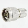 N Male (plug) to TNC Male (plug) Adapter, Nickel Plated Brass Body, High Temp, 1.2 VSWR -- SM4153 - Image