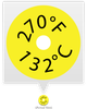 SL270F 132C TEMPERATURE SENSOR LABEL - SL270F - Telatemp Corporation