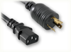 LOCKING NEMA L6-20P to IEC-60320-C13 HOME // Power Cords // High Voltage Power Cords // Locking Blade Power Cords - 4802.096 - Quail Electronics