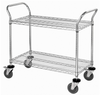 Utility Cart, 2 Wire Shelves, Chrome; Height Quantum Storage - 42AC6339 - Newark, An Avnet Company