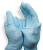 QRP Qualatrile BQF12 Blue Small Latex/Nitrile/Vinyl Powder Free Disposable Gloves - Food, Industrial, Medical Grade - Rough Finish - 12 in Length - BQF12 SM - BQF12 SM - R. S. Hughes Company, Inc.