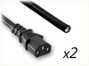 BLUNT CUT to IEC-60320-C13 x 2 HOME // Power Cords // IEC/Jumper Power Cords // Y Cords (2-Way Splitter) -- 0409.120 - Image