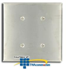 Leviton 2-Gang 2-Blank Standard Size Metal Wallplate - 84134-40 - TelephoneStuff.com