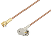 Snap-On MMBX Plug Right Angle to SMA Male Right Angle Cable 12 Inch Length Using RG178 Coax - PE3C3998-12 - Pasternack